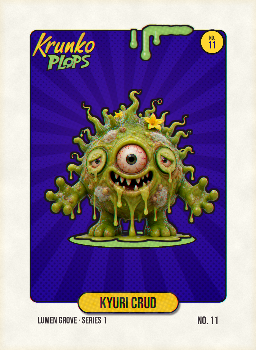 Kyuri Crud, original Krunko Plops collectible card number 011