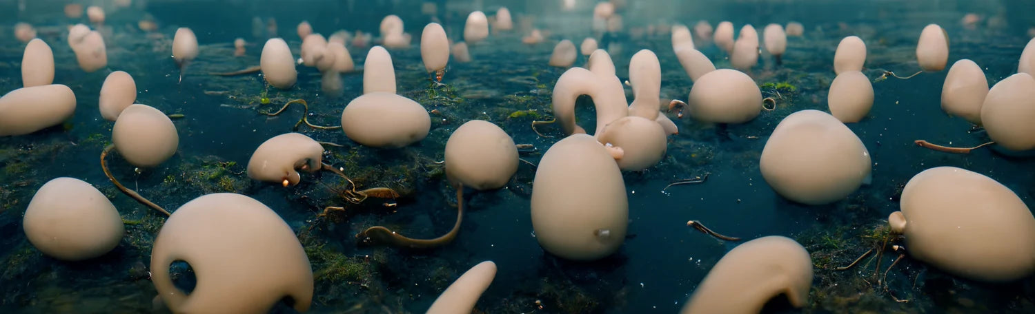 Krunko Plop eggs in the depths of the Pacific